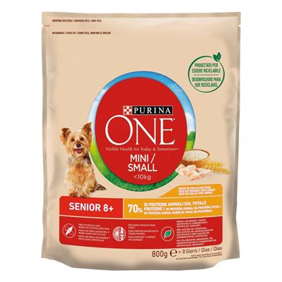 PURINA ONE MINI SENIOR8+ RICCO IN POLLO CON RISO 800G 800G