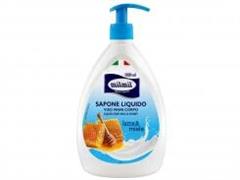 MIL MIL SAPONE LIQUIDO VISO-MANI-CORPO LATTE E MIELE  DISPENSER