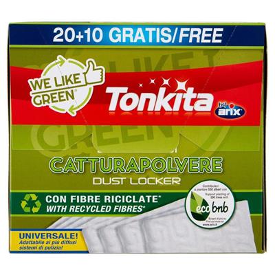 TONKITA PANNI CATTURAPOLVERE GREEN RICAMBIO 20+10PZ.