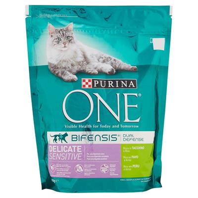 PURINA ONE PURINA ONE DELICATE RICCO IN TACCHINO BIFENSIS 800G