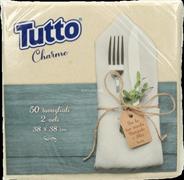 TUTTO TOVAGLIOLI CHARME 38X38 2 VELI 50 PZ BEIGE