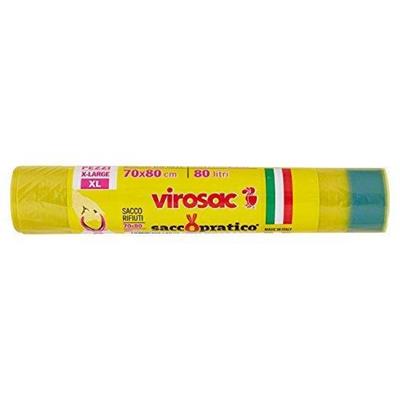 VIROSAC SACCOPRATICO 70X80 CM 80 LT 8 PZ GIALLO LDPE