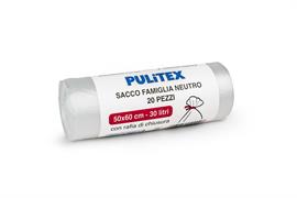 PULITEX SACCO FAMIGLIA NEUTRO 50X60 PZ20 NEUTRO 30LT 20PZ