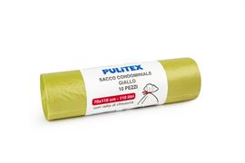 PULITEX SACCO COND GIALLO 70X110 PZ10 GIALLO 110LT 10PZ