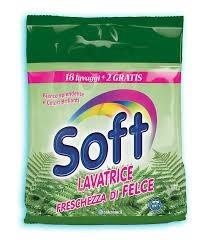 SOFT DETERSIVO BUCATO LAVATRICE POLVERE LINFA DI ALOE 18+4 MIS.