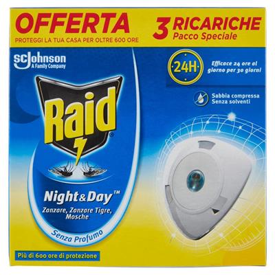 RAID NIGHT & DAY ZANZARE TRIPLA RICARICA 3 RIC