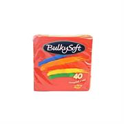 BULKYSOFT TOVAGLIOLO 2 VELI 38X38 ROSSO 40 PZ EFF.TESSUTO