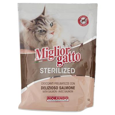 MIGLIORGATTO STERILIZED CROCCANTINI SALMONE DELIZIOSO 800GR