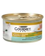 GOURMET GOLD MOUSSE CONMERLUZZO E DELICATE CAROTE 85 G