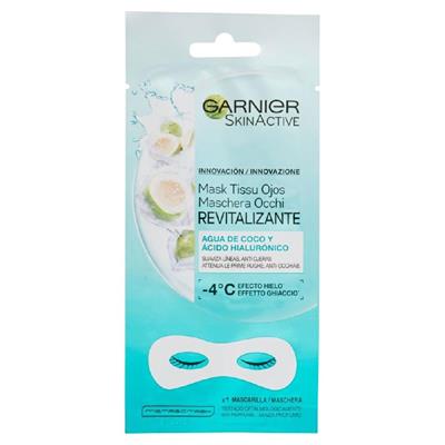 GARNIER EYE TISSUE MASK COCONUT WATER & ACIDO IALURONICO