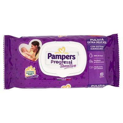 PAMPERS SALVIETTINE BABY SENSITIVE PROGRESSI NUOVA TRAMA x63