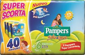 PAMPERS PANNOLINI SOLE E LUNA TRIO XL x 40