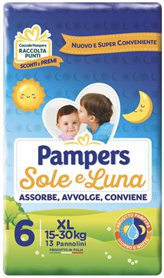 PAMPERS PANNOLINI SOLE E LUNA XL X13