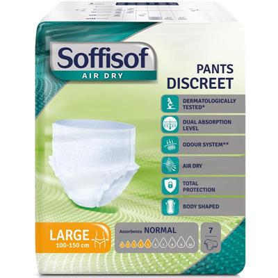 SOFFISOF PANTS ASSORBENTI AIR DRY DISCRET ASSORB.5 LARGE 7 PZ