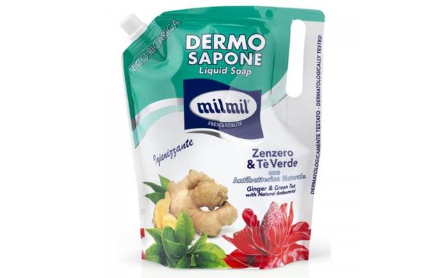 MIL MIL SAPONE LIQUIDO DERMO ZENZERO-TE VERDE ANTIBATT.BUSTA 900