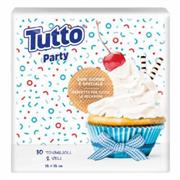 TUTTO TOVAGLIOLI PARTY 38X38 2 VELI 30 PZ DECORATI EFF.TESSUTO