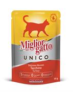 MIGLIORGATTO UNICO DELICATA MOUSSE 100% TACCHINO BUSTA 85GR