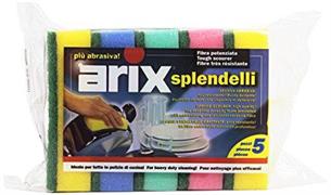 ARIX SPUGNA ABRASIVA ACC. COLORATE 5PZ 11X7,1X3