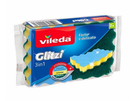 VILEDA SPUGNA GLITZI 3 IN 1 - 2 PZ.. C+C 169460