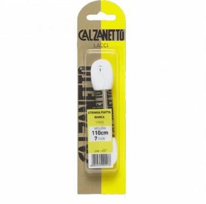 CALZANETTO STRINGA PIATTA 1 PAIO BIANCO 110 CM