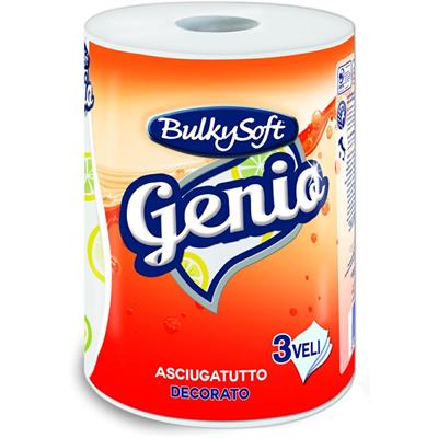 BULKYSOFT ASCIUGATUTTO 1 ROTOLO 3 VELI DECORATO