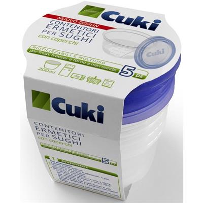 CUKI CONTENITORI ERMETICI PER SUGHI LT 0.20 5PZ 270058