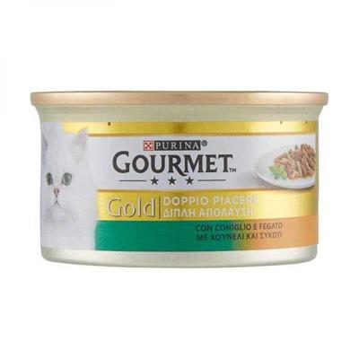 GOURMET GOLD DOPPIO PIACERE CON CONIGLIO E FEGATO 85 G