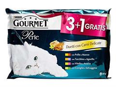 GOURMET PERLE DUETTI DI CARNI DELICATE 4X85G MAN/POLTACC/AGNVIT/