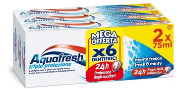 AQUAFRESH TRIPLA PROTEZIONE MENTA DELICATA 75ML