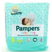 PAMPERS PANNOLINI BABY DRY DOWNCOUNT MIDI X20