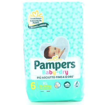 PAMPERS PANNOLINI BABY DRY DOWNCOUNT XL X13