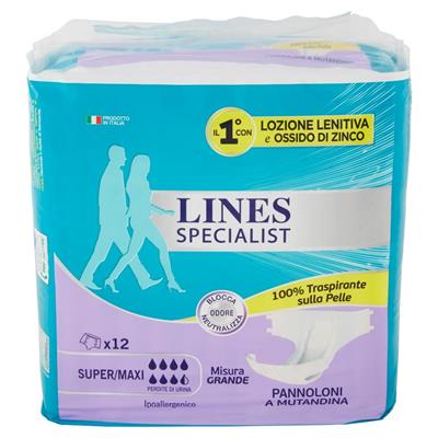 LINES SPECIALIST ASSORBENTI PANNOLINO MUTANDINA GRANDE X14