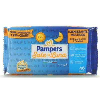 PAMPERS SALVIETTE BABY SOLE&LUNA EFFETTO SPUGNA X40