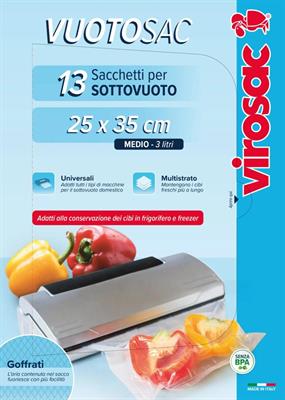 VIROSAC VUOTOSAC 25X35 13 PZ MEDIO GOFFRATO