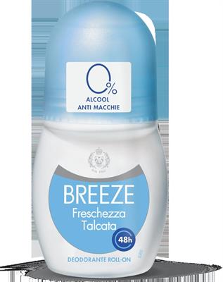 BREEZE DEO ROLL ON FRESCHEZZA TALCATA 50ML NEW