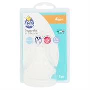 NEO BABY TETTARELLA COLLO LARGO SILICONE - FLUSSO PAPPA 2 PZ