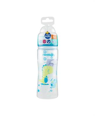 NEO BABY BIBERON PP SILICONE 330ML DINO BLU