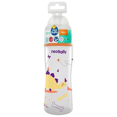 NEO BABY BIBERON PP SILICONE 330ML DINO ARANCIO