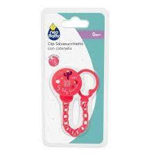 NEO BABY CLIP CATENELLA DINO ROSA