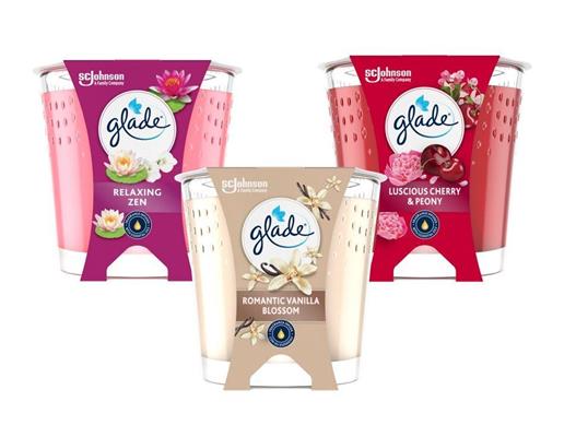 GLADE CANDELA PROFUMATA STANDARD 112GR MIX1 (4ZEN+4VAN+4CHER)