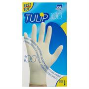 TULIP GUANTI FIT BIANCO MONOUSO LATTICE TAGLIA L 100 PZ TC