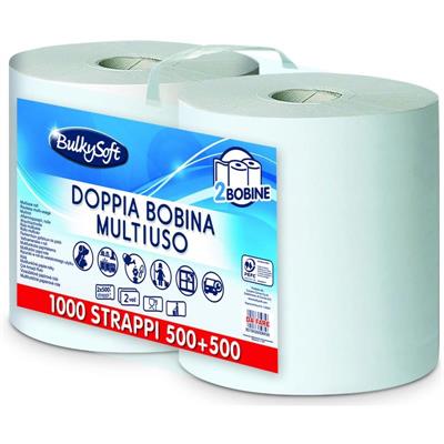 BULKYSOFT BOBINA 2 ROTOLI 500+500 STRAPPI 2 VELI H.22