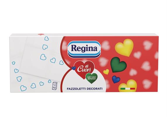 REGINA DI CUORI FAZZOLETTI X 10 4VELI