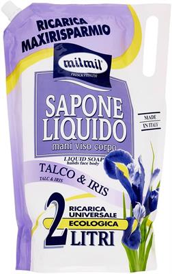 MIL MIL SAPONE LIQUIDO TALCO - IRIS BUSTA 2000ML